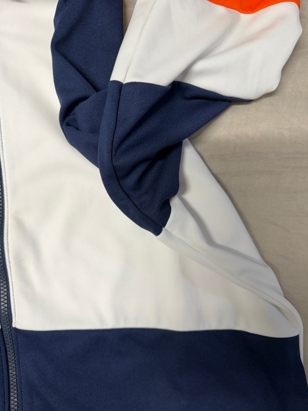 Nike Detroit Tigers MLB Zip Up Jacket XL Colorblock Navy White Orange - Picture 4 of 9